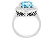 1950's aquamarine and diamond ring