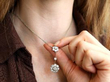Wearing Antique Diamond Pendant