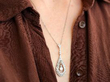 Wearing Antique Diamond Pendant