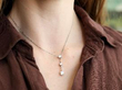 Diamond Platinum Necklace On Neck