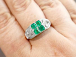 Wearing Antique Emerald Dress Ring