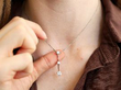 Wearing Antique Platinum Necklace