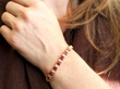 Wearing Antique Ruby Line Bracelet