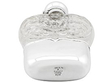 Silver and glass hip flask