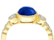 sapphire cabochon ring with diamonds UK