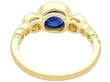 sapphire cabochon ring with diamonds