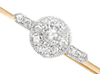 Yellow gold diamond bar brooch for sale