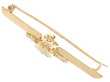 Yellow gold diamond bar brooch