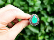 Pear Cut Emerald Dress Ring Vintage