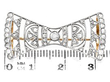 Antique bow brooch with diamonds