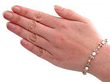 wearing antique pearl and diamond bracelet for sale