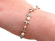 antique pearl and diamond bracelet for sale wearing