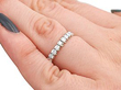close up wearing eternity ring