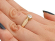 Wearing Rose Gold Solitaire Diamond Engagement Ring for Sale