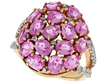 Pink Sapphire Ring with Diamonds