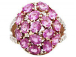 Pink Sapphire Ring with Diamonds