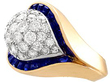 Unusual Sapphire and Diamond Ring 