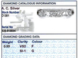 diamond eternity ring grading card