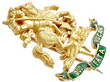 Gold Military Brooch