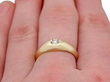 Gold and Diamond Pinky Ring wearing