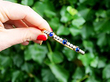gold sapphire and diamond bangle outside
