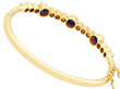 gold sapphire and diamond bangle back