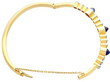 gold sapphire and diamond bangle open