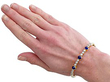 gold sapphire and diamond bangle wearing
