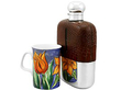Large Crocodile Skin Hip Flask for Sale