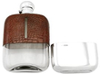 Large Crocodile Skin Hip Flask Antique