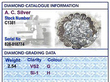 18k gold diamond ring grading card