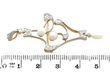 Natural Pearl and Diamond Pendant Size