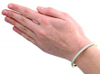 wearing 18ct Gold and Diamond Bangle 