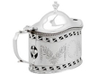 Antique Silver Condiment Set with Blue Liners