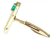 cufflink with emerald