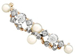 Diamond and Pearl Brooch for sale