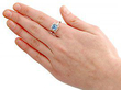 Vintage Aquamarine and Diamond Ring Wearing