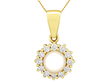 Cultured Pearl and Diamond Pendant