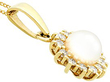 Cultured Pearl and Diamond Pendant