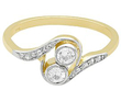 1920s Diamond Twist Ring