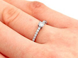 diamond ring with diamond shoulders wearing