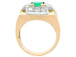 Vintage Emerald Gold Ring side view distant