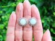 Antique Opal earrings outside 