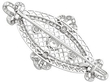 antique diamond and platinum brooch