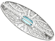 Antique Aquamarine Brooch in Platinum