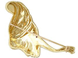 Vintage Gold Ladies Face Brooch for Sale