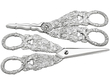Antique Sterling Silver Grape Shears 