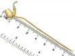 Gold Pipe Pin Brooch
