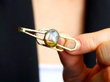Essex Crystal Reverse Intaglio and 14ct Yellow Gold Tie Clip