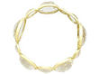 Rock Crystal Bangle in gold